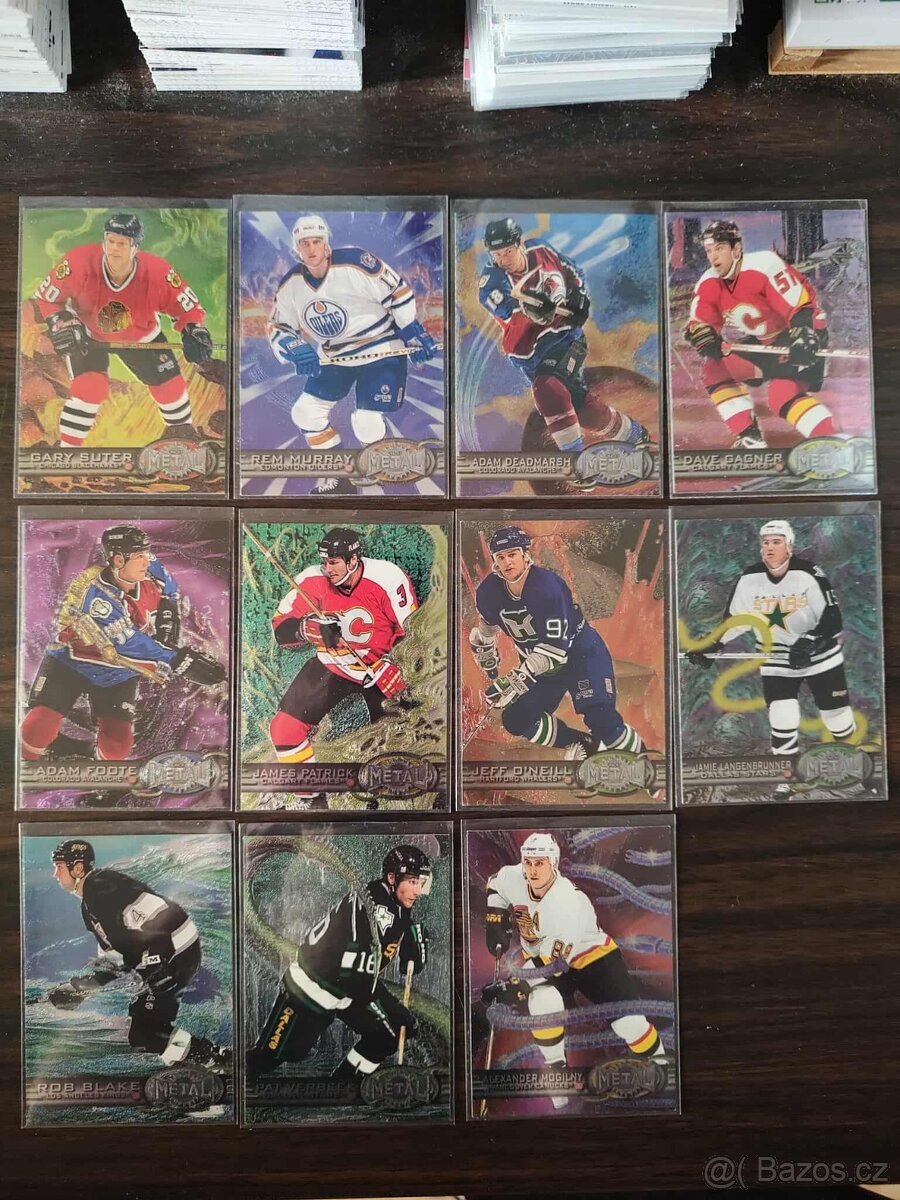 Predám hokejové kartičky z 90 rokov (UD,Top.,metal, pacific. - 3
