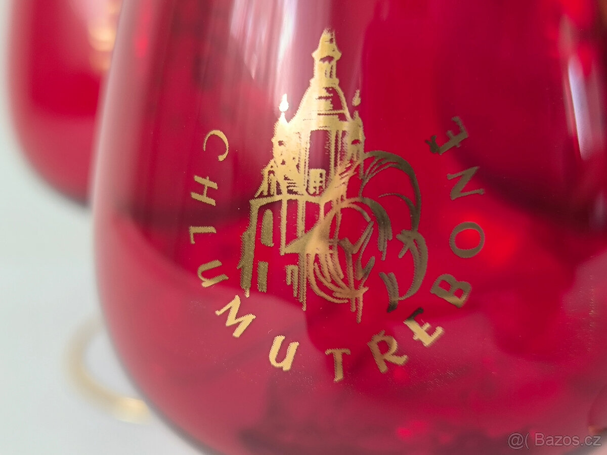 Skleničky červené 7x - Chlum u Třeboně - 3