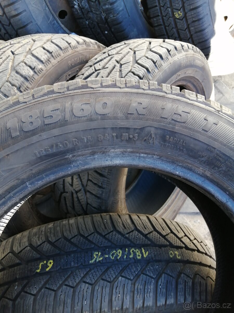 PRODAM=ZIMNI PNEU 185/60R15 2X6,5mm. - 3