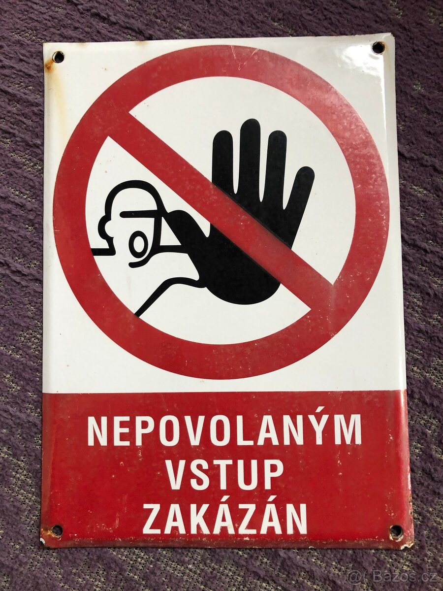 Staré smaltované cedule, státní znak ČSSR - 3