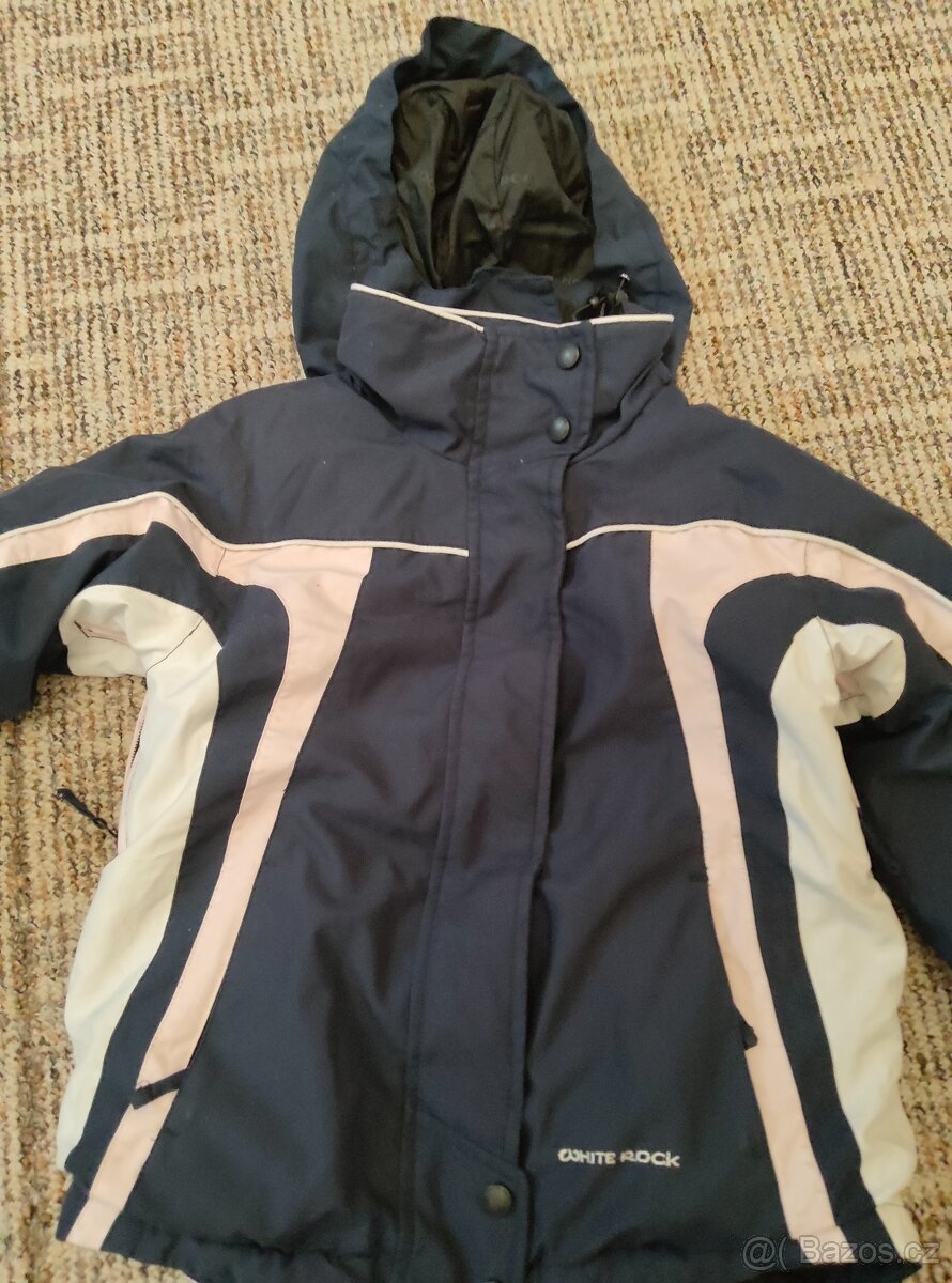 Kvalitní dívčí lyžařská bunda White rock vel.128 - 3