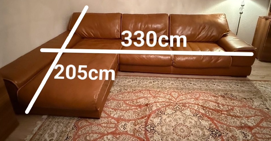 Kožená rohová sedací souprava - 3