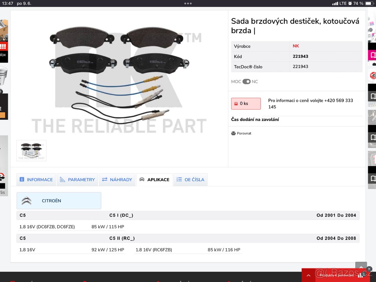 Brzdové desky Citroen C5 - 3