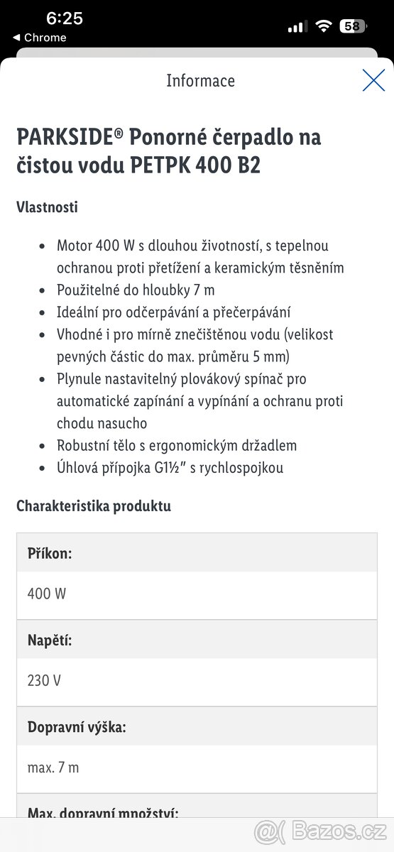 Prodám nové ponorné čerpadlo - 3