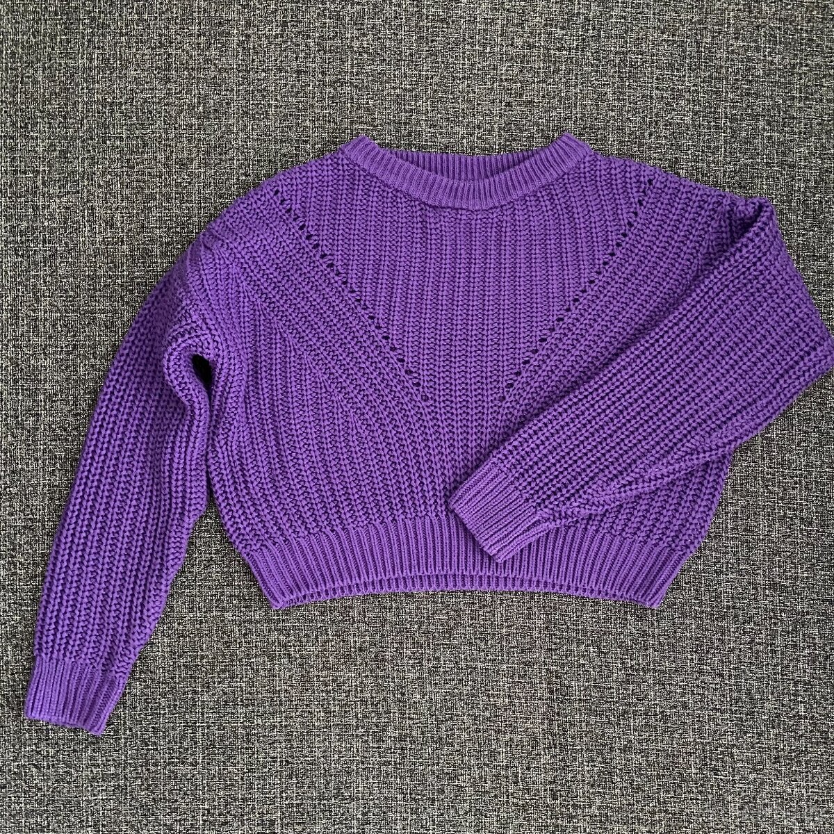 Dámský pletený crop svetr H&M vel. S - 3