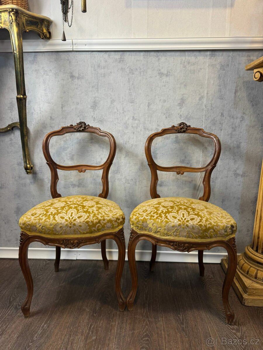 Starožitné čalouněné židle (142004) - 3