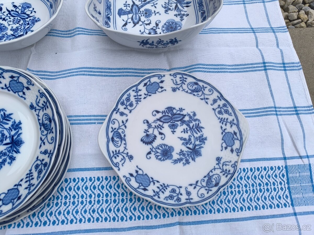 český cibulák, porcelán - sada 21 ks - 3