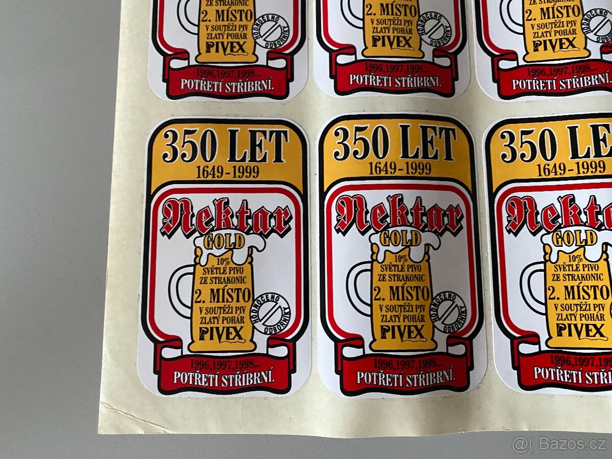 etiketa pivní etiketa nektar strakonice stará etiketa arch - 3