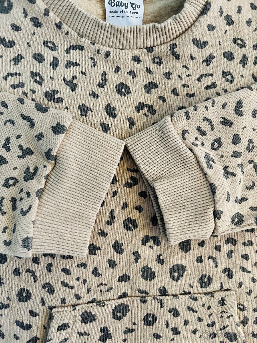 Dětská mikina – hřejivá, s česanou podšívkou, vel.92 - 3