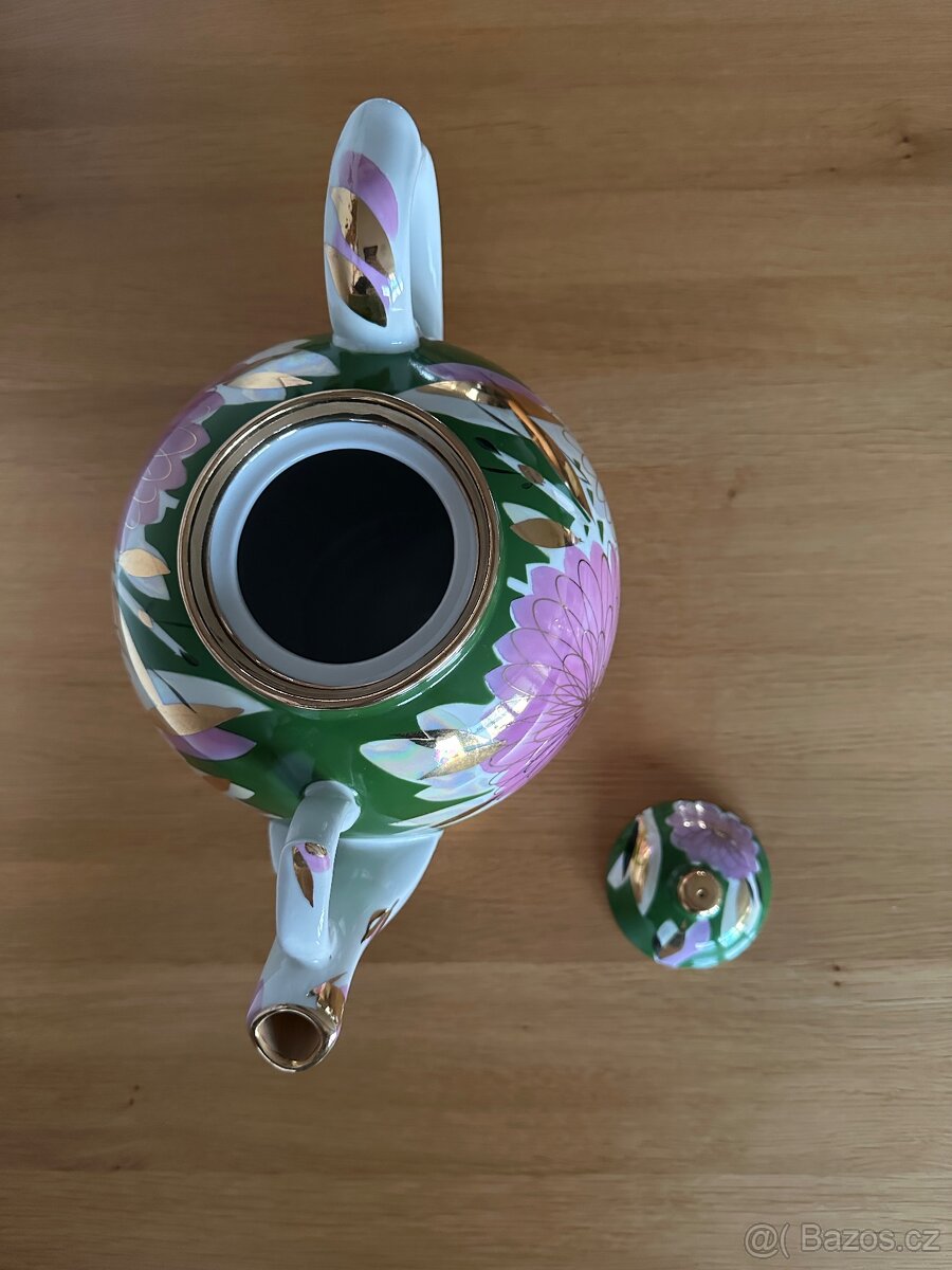 Porcelánová konvice „Dahlias“ – Dulevo, 1988 - 3