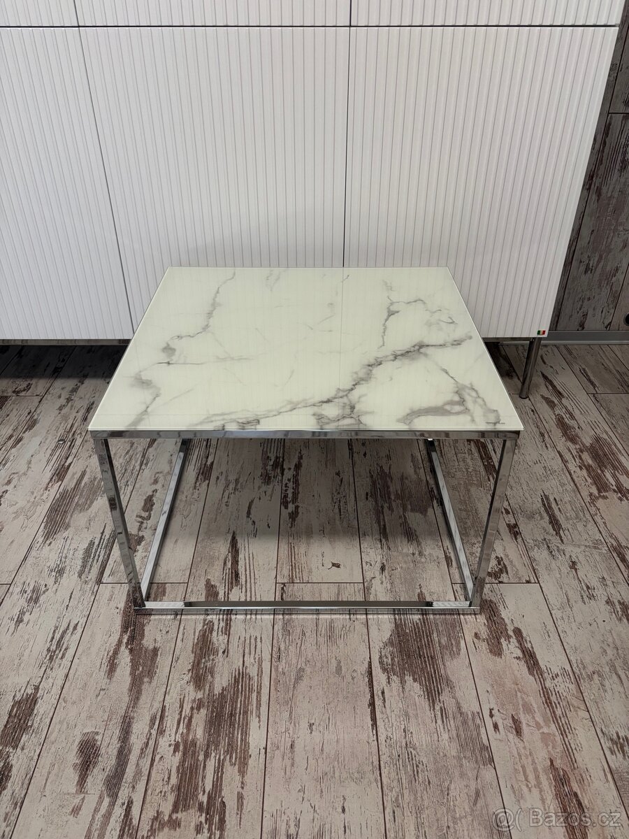PRODÁM KONFERENČNÍ STOLEK MRAMOR /CHROM - 3