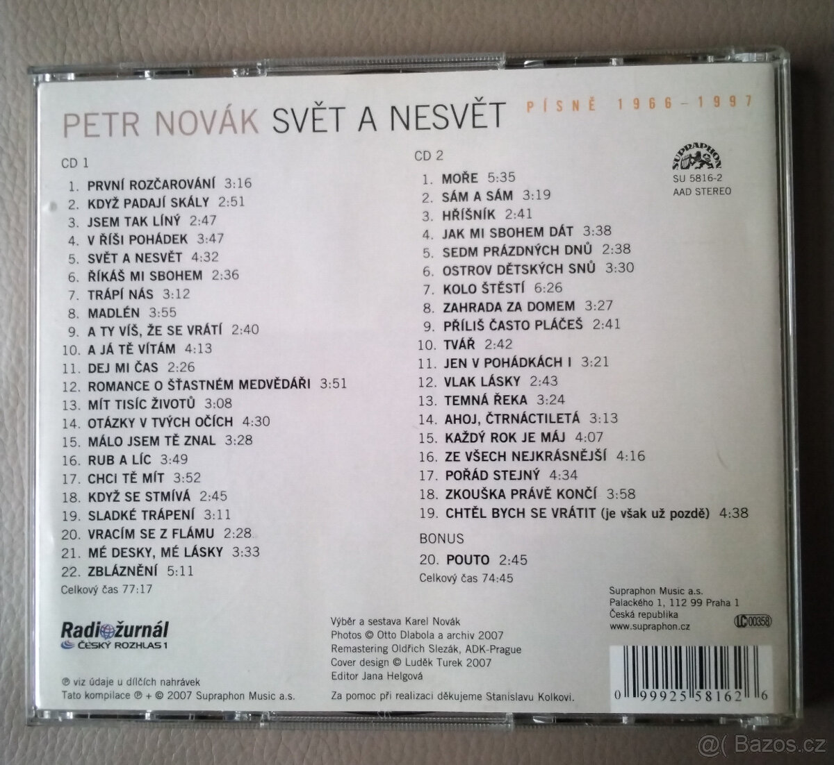 SVĚT A NESVĚT - Petr Novák - 2 CD - 3