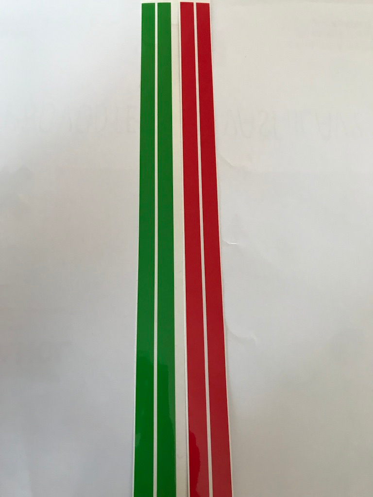 Škoda VRS pruhy na masku - samolepky 4ks - 3