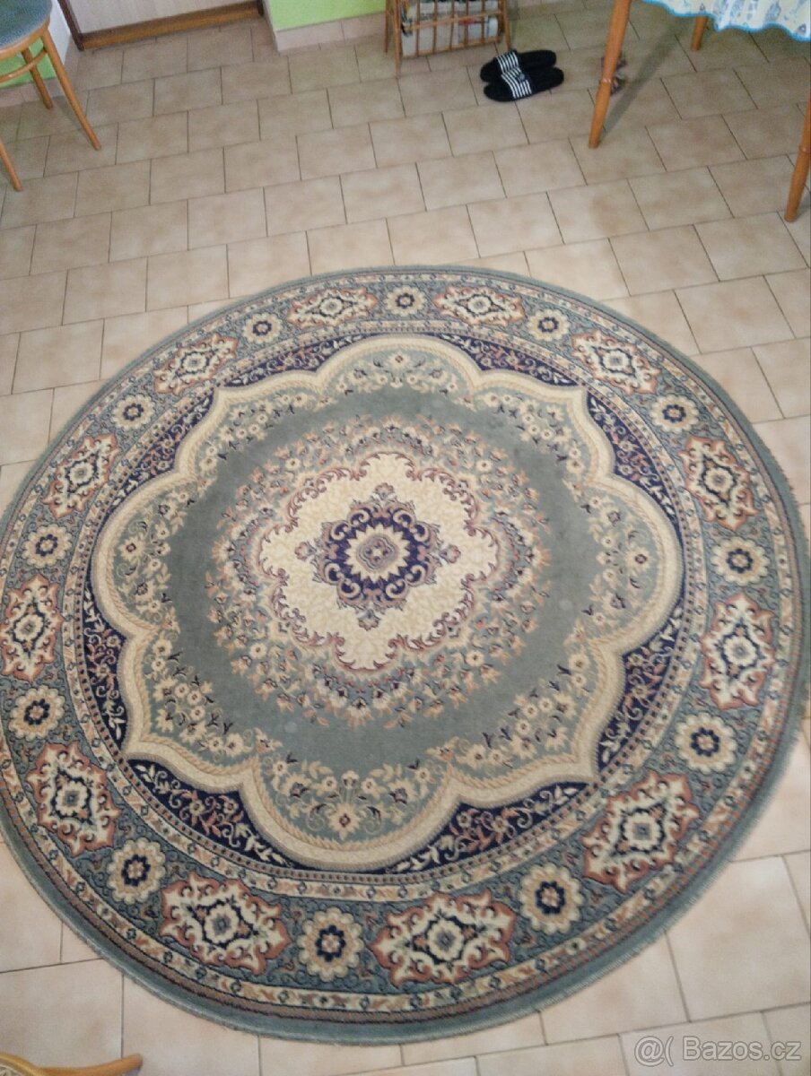 Kulatý vlněný koberec 200 cm - 3