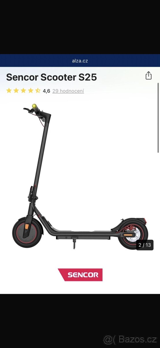 Elektrokoloběžka Sencor scooter S25 - 3