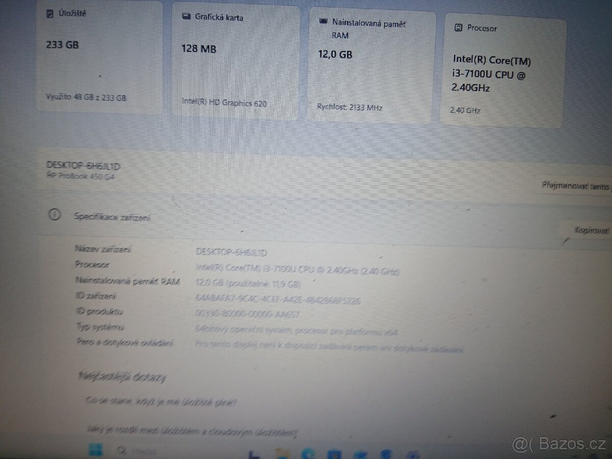 Notebook značky HP probook 450 G4 - 3