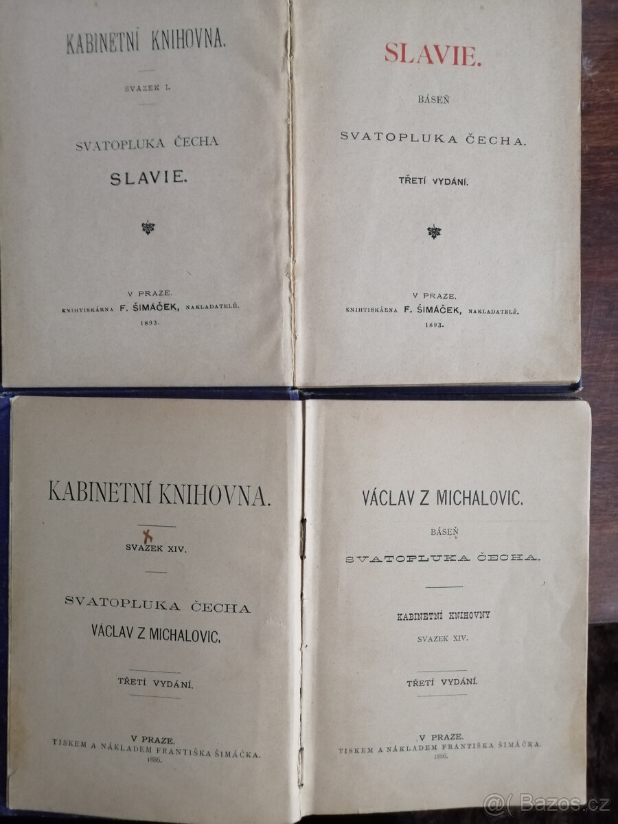 2 x Sv. Čech, 1x Julius Zeyer - 3