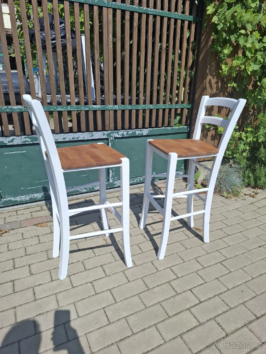 2x Starší barové židle - 3