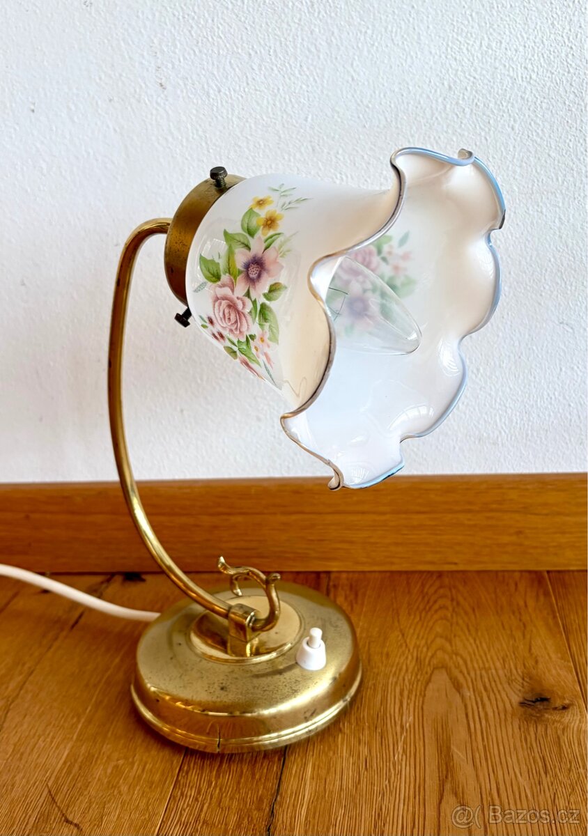 Stará mosazná romantická lampička - 3