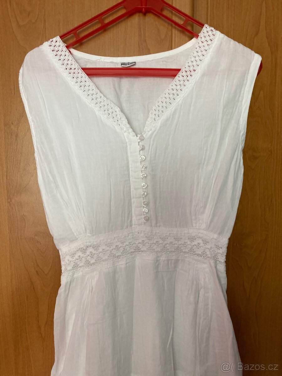 Bílé šaty bavlna vel S - 3