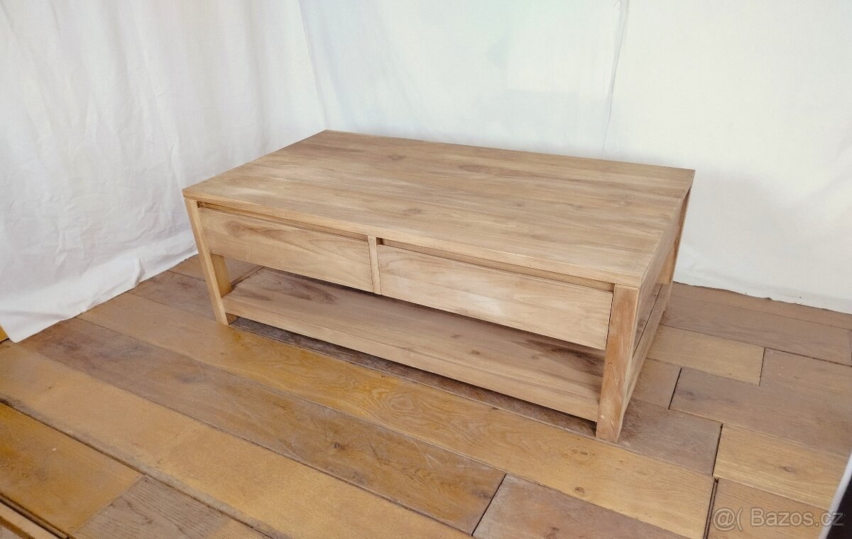 Masivní konferenční stolek - 4 šuplíky - 3