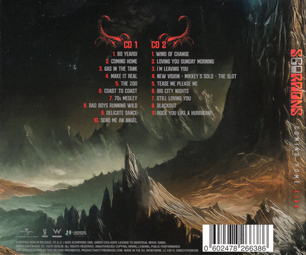 2cd Scorpions – Coming Home Live 2025 digipack - 3