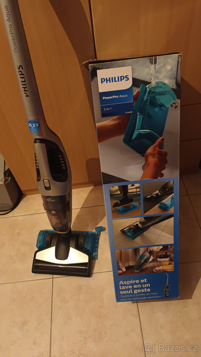 Tyčový vysavač Philips - Power for Aqua - 3 in one - 3