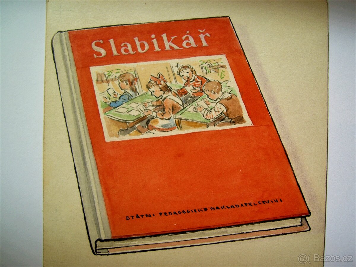 Emil Kotrba originální kresba SLABIKÁŘ /50.léta/ - 3