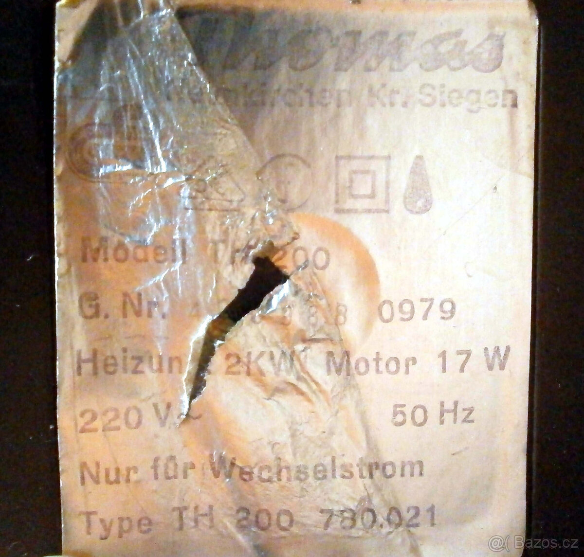 MALÝ ELEKTRICKÝ PŘÍMOTOP zn. THOMAS - 3