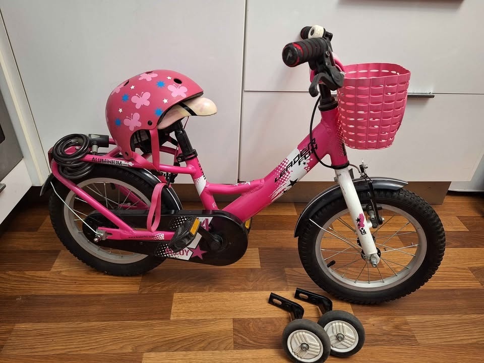 Dětské kolo vel.14 + helma a kolečka - 3