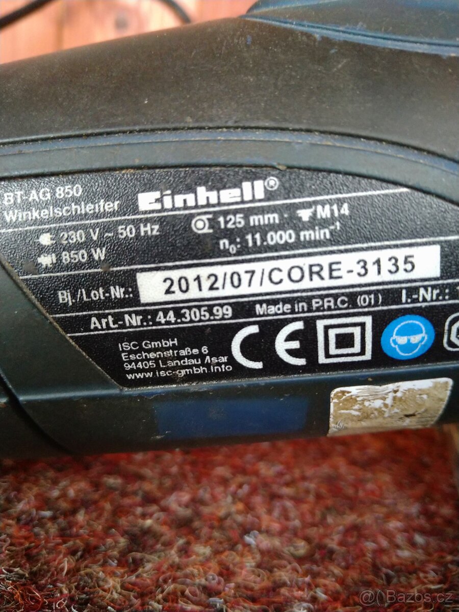 uhlová bruska Eienhell - 3