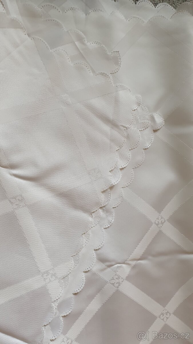 Ubrus bílý NOVÝ s teflonovou úpravou - 3