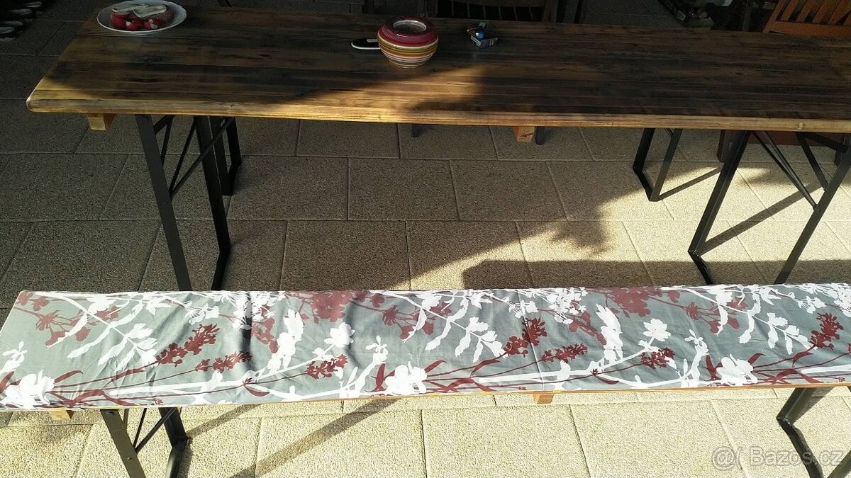 Zahradní set stůl a lavice - 3