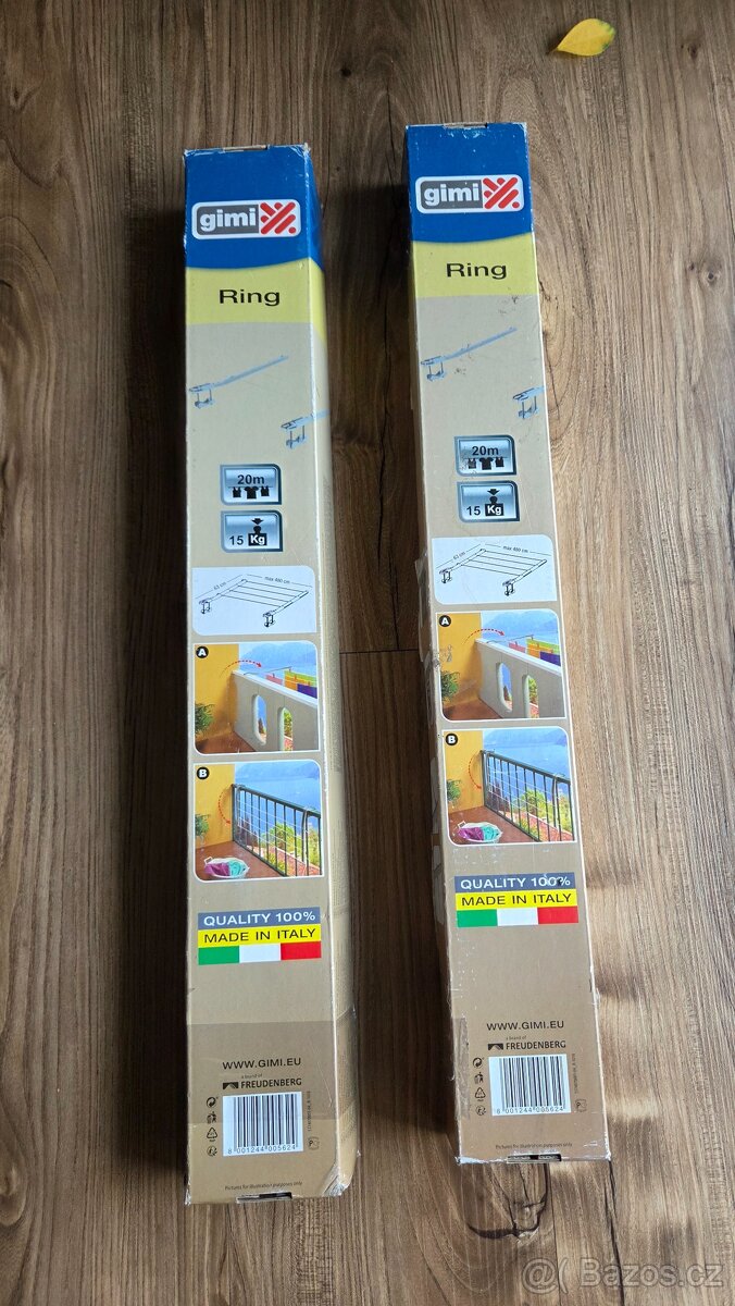 Sušák na prádlo na zábradlí sklopný - 3