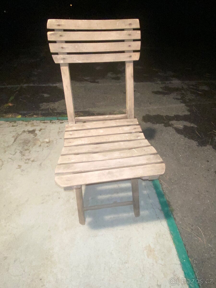 Dřevěné skládací židle - 3