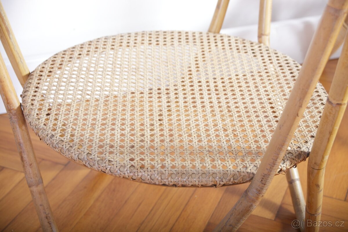 Retro Ratanový Stolek Fuchs - 3