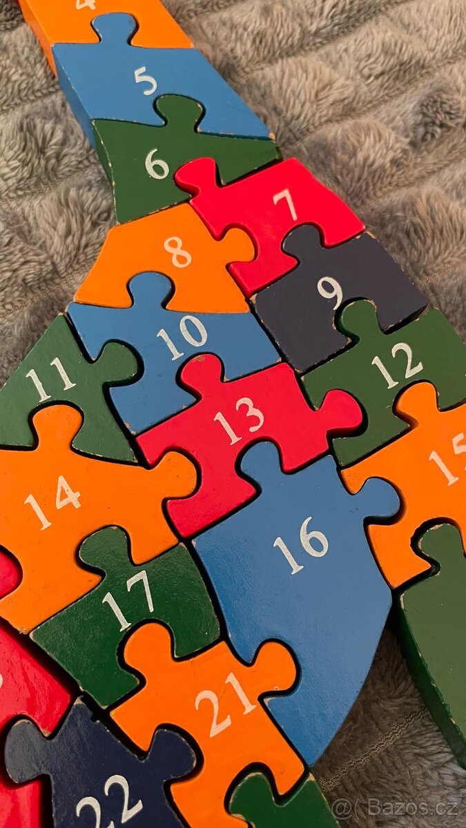 Vzdělávací puzzle dřevěné - žirafa - 3