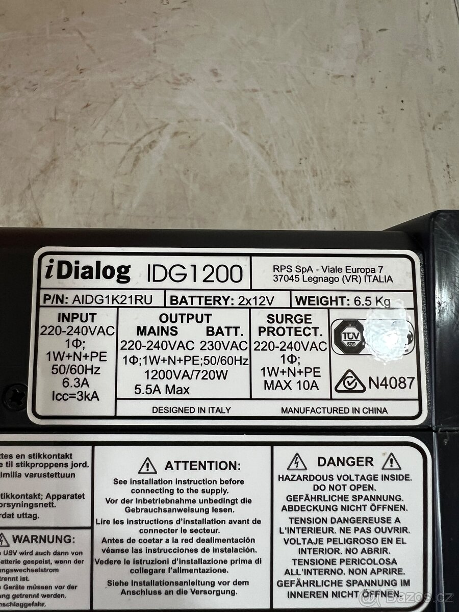 UPS značková Dialog IDG 1200VA==SLEVA== - 3