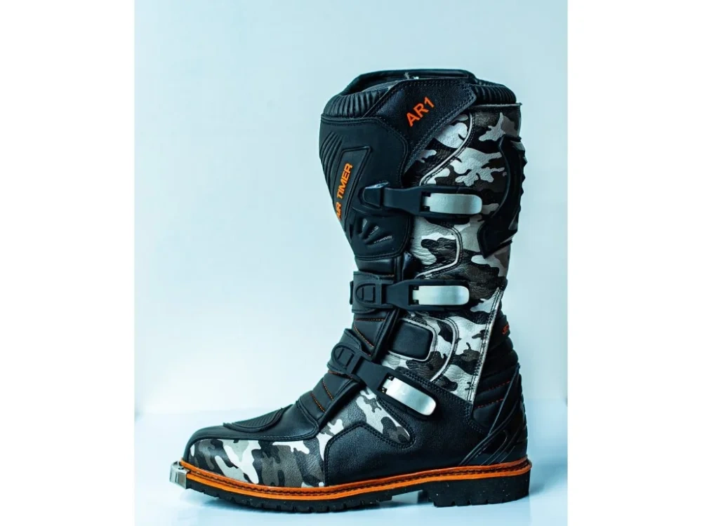 Motokrosové boty AR1 kamufláž-oranžové velikost 41 - 3