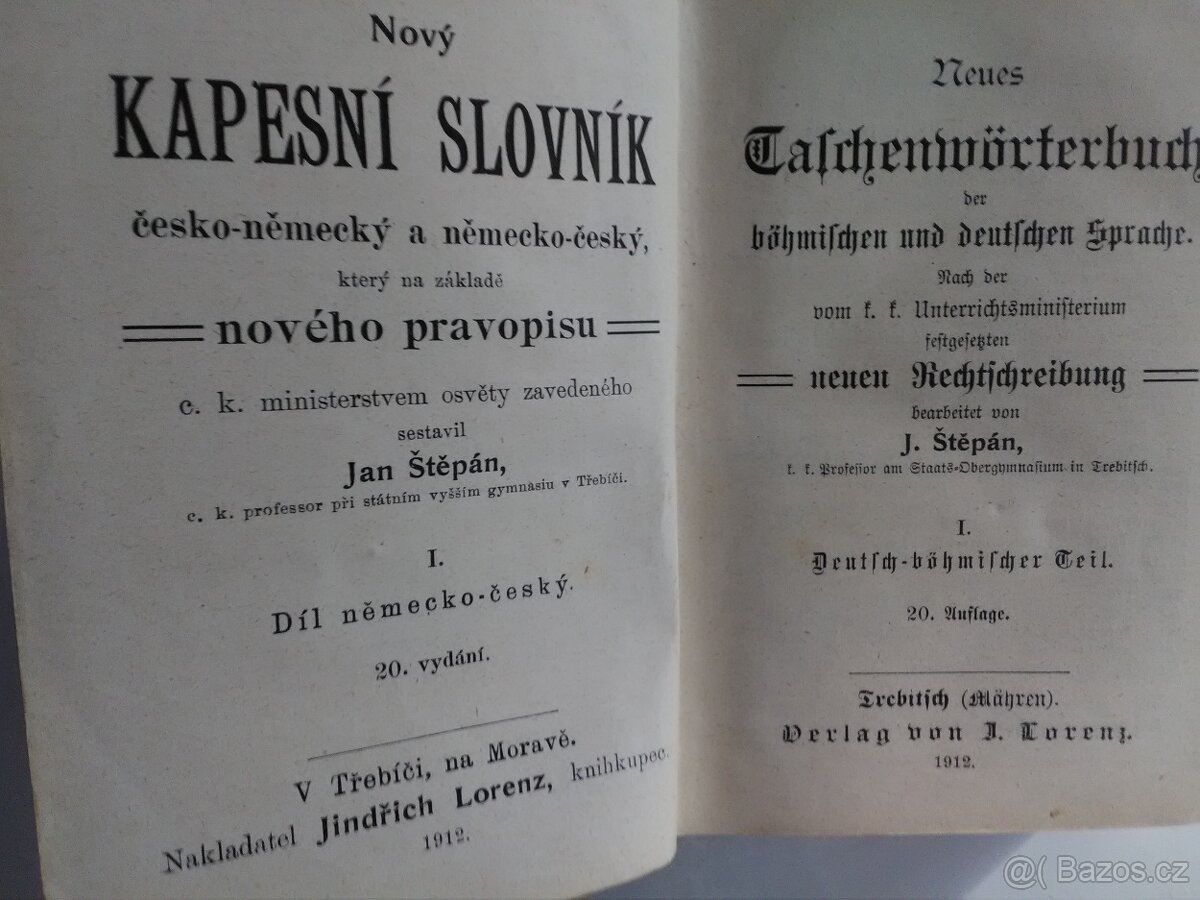 Prodám kapesní slovník česko-německý a německo- český - 3
