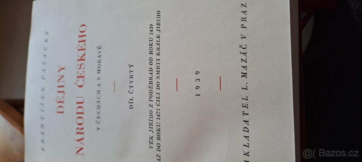 František Palacký - DĚJINY NÁRODU ČESKÉHO Nová cena 150,- - 3