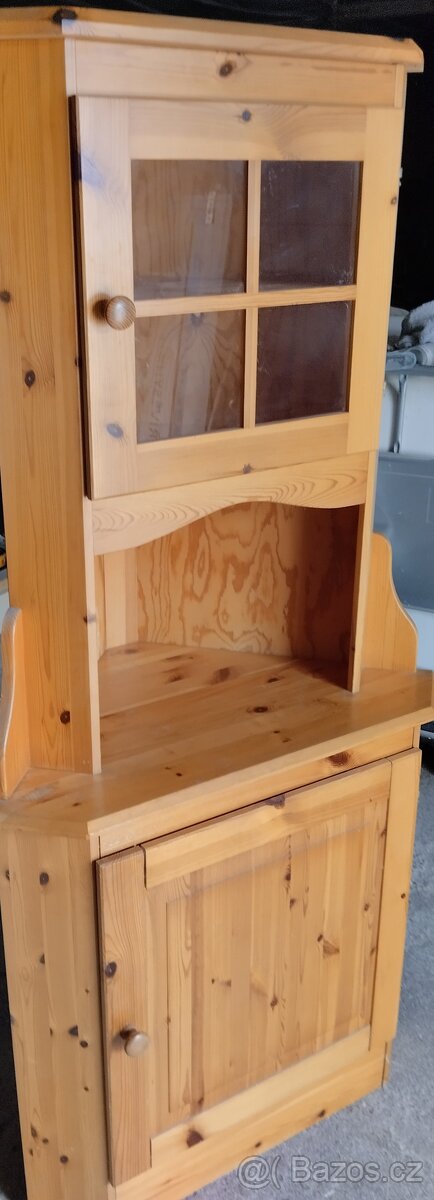 Rohová skříň masivní dřevo - 3