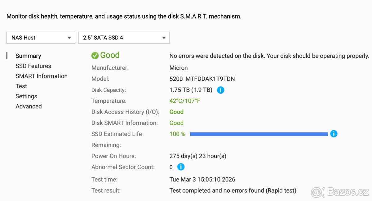 Prodám Enterprise SSD MICRON 5200 MAX 1,92TB 2,5 SATA - 3