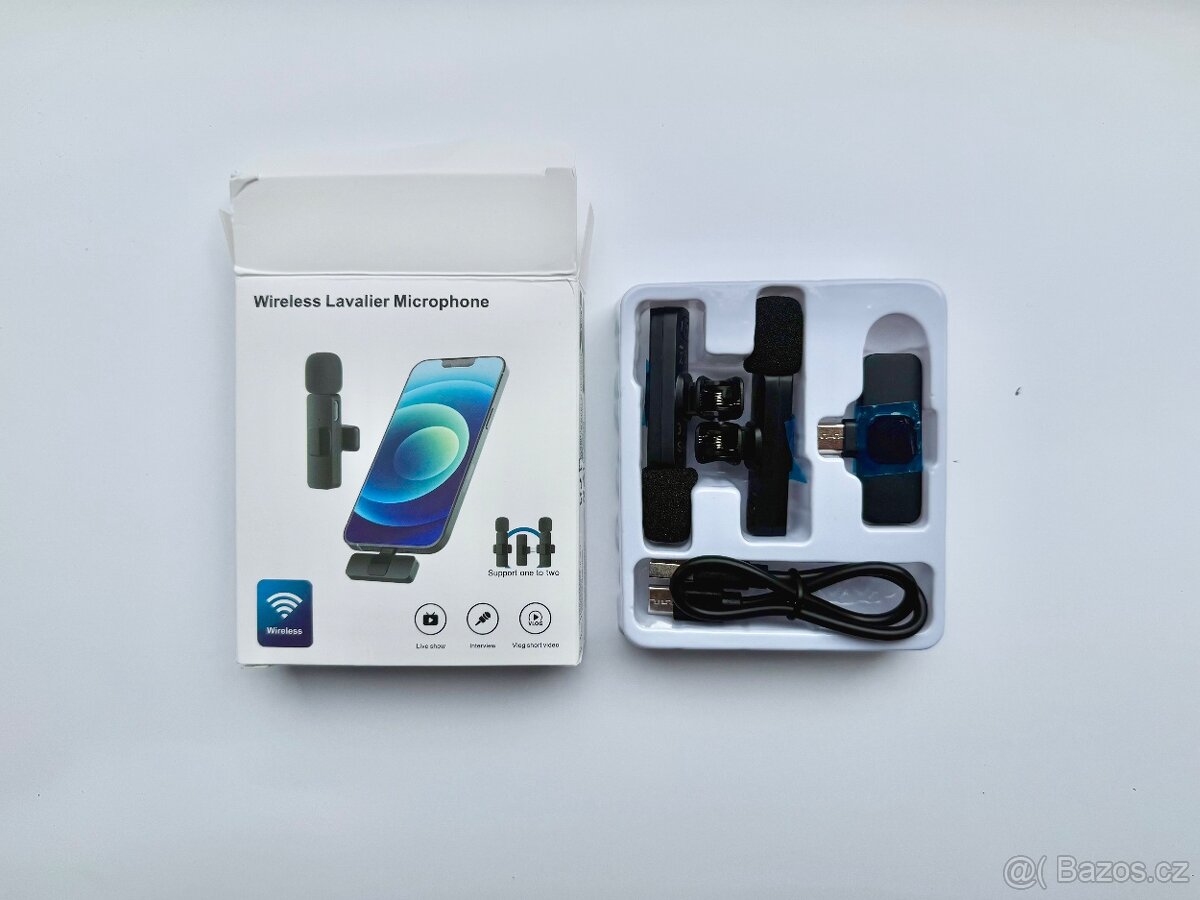 2x Bezdrátové klopové mikrofony USB-C - 3