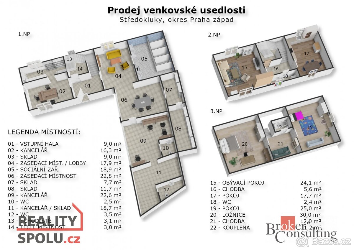 Prodej, domy/zemědělská usedlost, 579 m2, Kladenská 8, 25268 - 3
