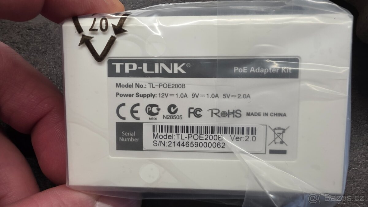 TP-Link TL-POE200 PoE adaptér Fast Ethernet - 3