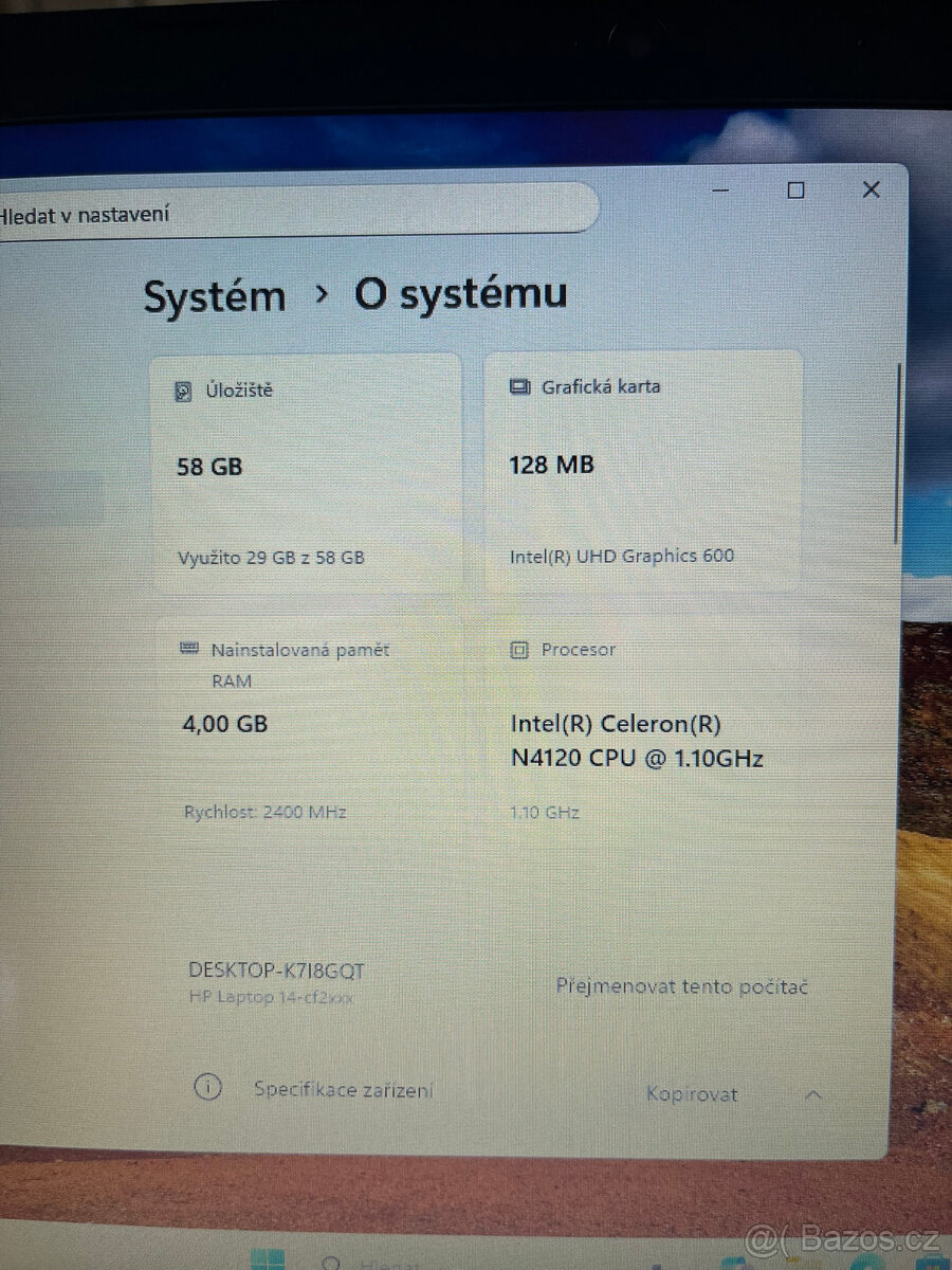 HP Stream 14" (Intel Celeron N4120, 4GB RAM, 64 GB eMMC) - 3