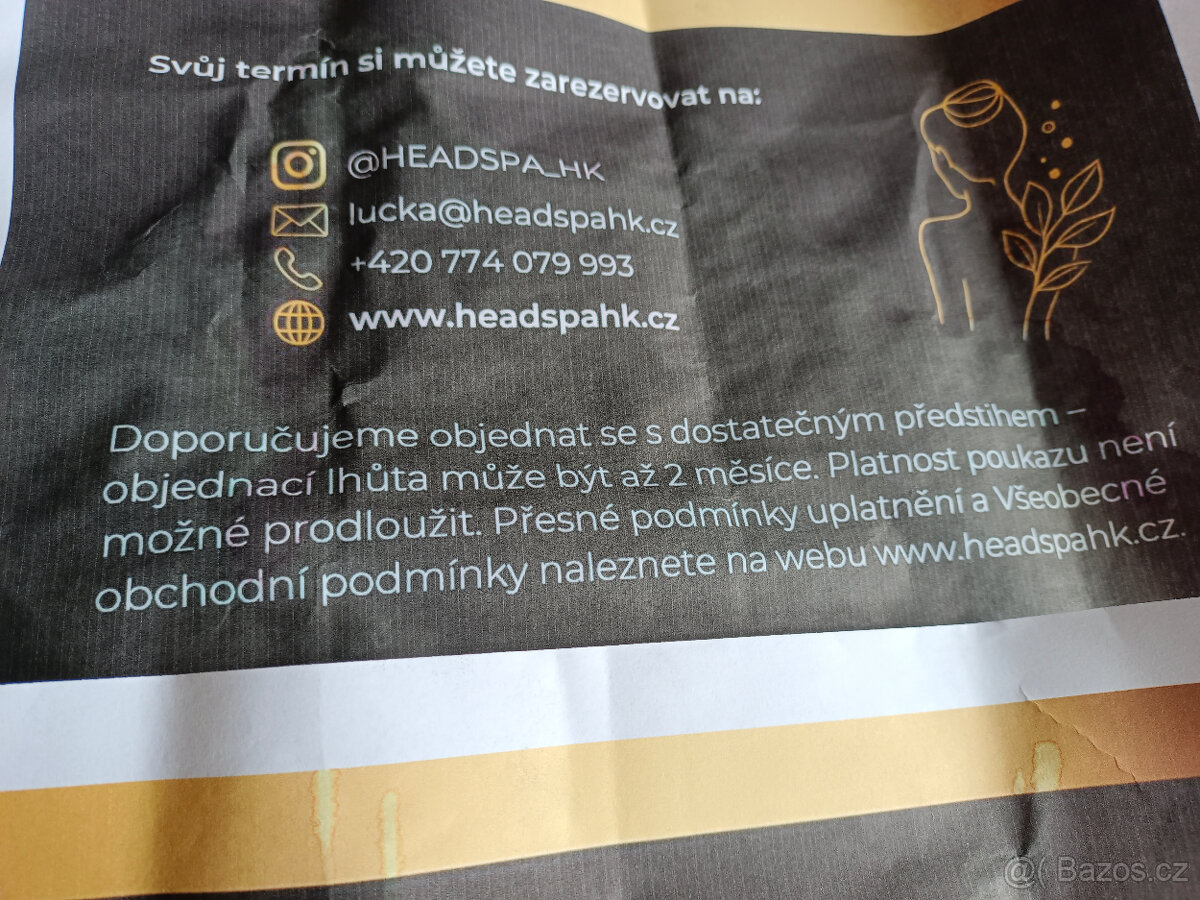 DÁRKOVÝ POUKAZ HEAD SPA - 3