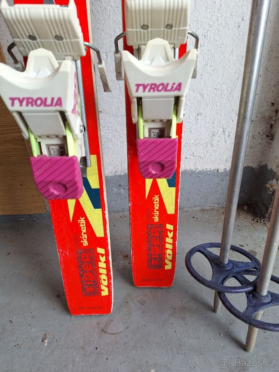 Dětské lyže Volkl Tiger + Hůlky - 3
