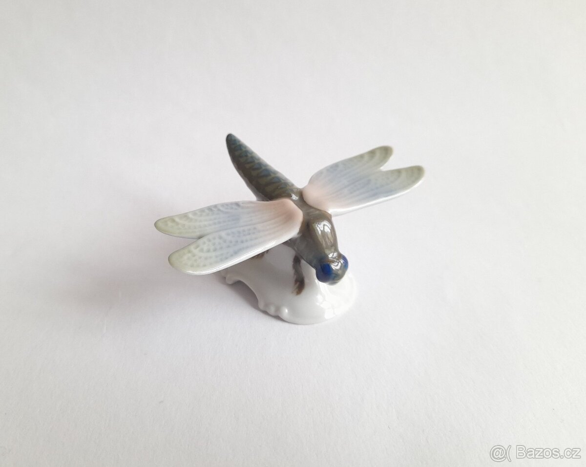 Starožitná porcelánová figurka vážky - ROSENTHAL - 3